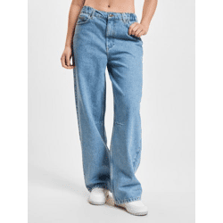 moderne DEF Damen Jeans mit Baumwolle Hell-Blau