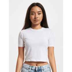 modernes DEF Damen T-Shirt mit Baumwolle Weiß