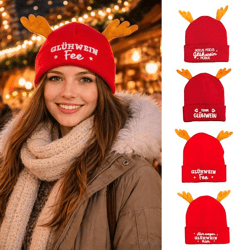 Mütze Glühwein, Geweih, 4/s