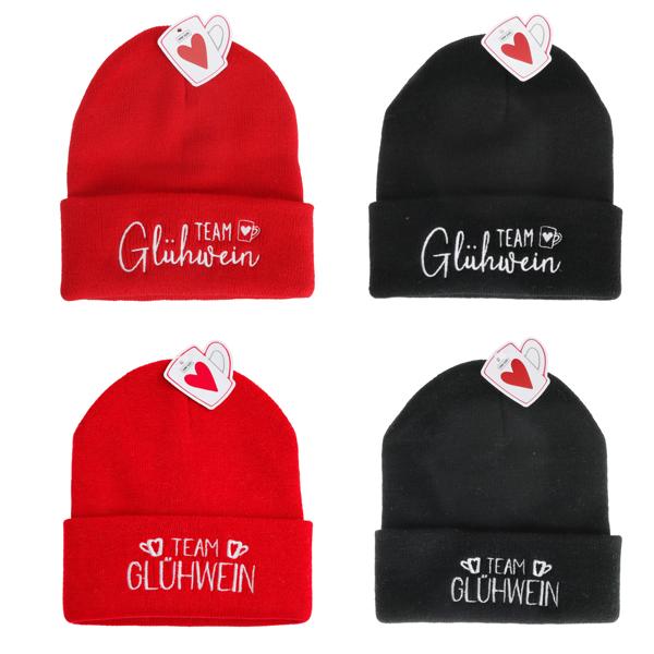 Beanie, Team Glühwein, Saying, 4/s