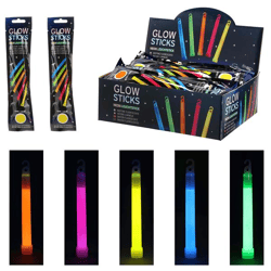 Neon glow stick 15cm, 5 colors assorted.