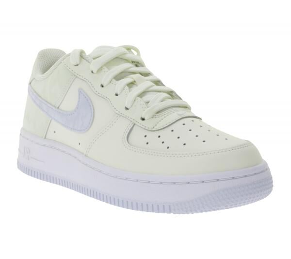 NIKE Air Force 1 GS Kinder Sneaker f&uuml;r M&auml;dchen Echtleder Turnschuhe Teenager Low-Top Sneaker CT3839 110 Creme-Wei&szlig;