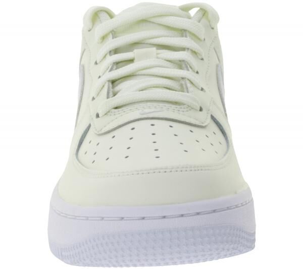 NIKE Air Force 1 GS Kinder Sneaker f&uuml;r M&auml;dchen Echtleder Turnschuhe Teenager Low-Top Sneaker CT3839 110 Creme-Wei&szlig;