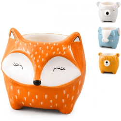 Out of the Blue Blumentopf „Animal“, 13 cm, 4er-Set (gemischte Farben)