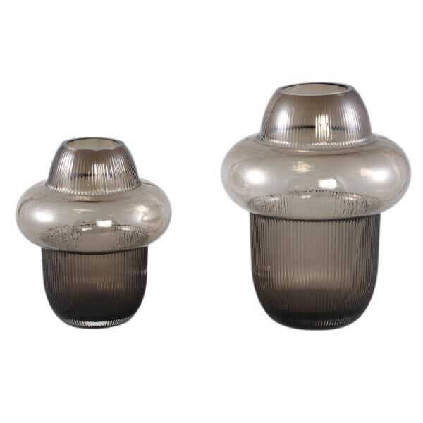 PTMD Vase Marlene Rauchglas braun 25,5 cm