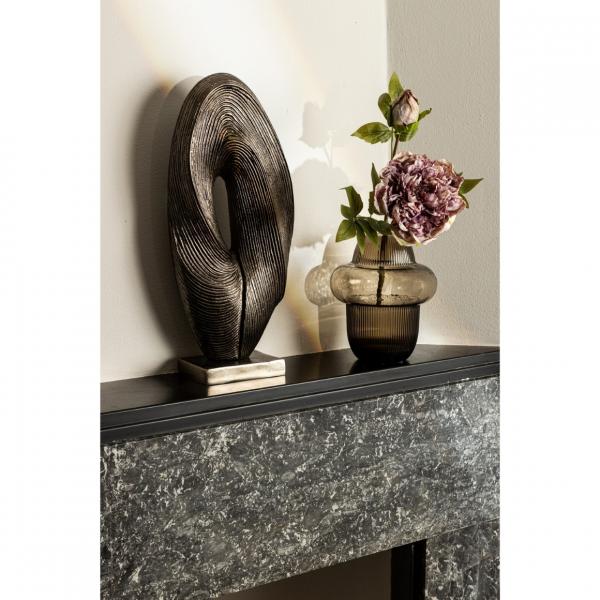 PTMD Vase Marlene Rauchglas braun 25,5 cm