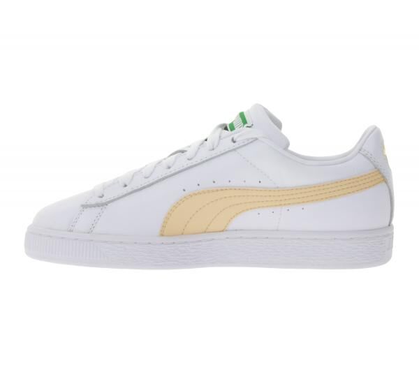 PUMA Basket Classic XXL Damen Echtleder-Schuhe Freizeit-Sneaker Low Schn&uuml;r-Schuhe 374923 Wei&szlig;