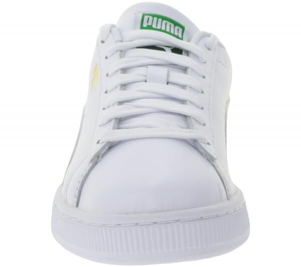 PUMA Basket Classic XXL Damen Echtleder-Schuhe Freizeit-Sneaker Low Schn&uuml;r-Schuhe 374923 Wei&szlig;