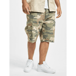 sommerliche Brandit Herren Shorts Kordelzug Reißverschluss mit Baumwolle Camouflage