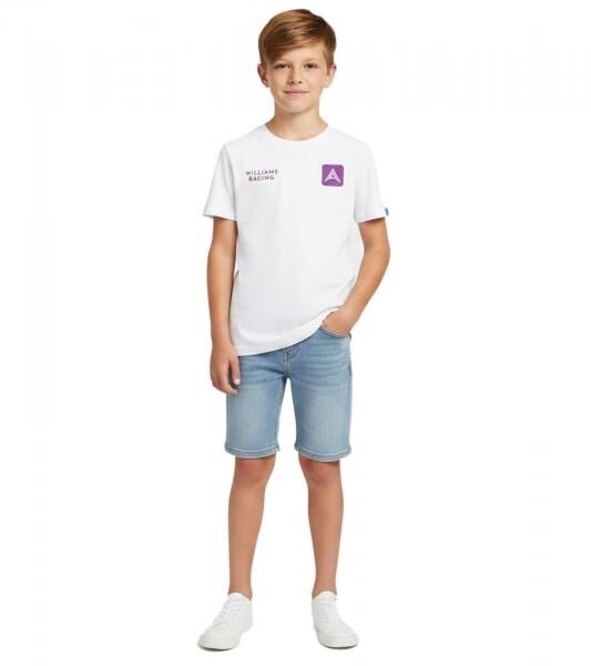 sportliches PUMA x Williams F1 Albon Formel 1 Kinder Kurzarm-Shirt Sport-Shirt aus Baumwolle 701227495 001 Wei&szlig;