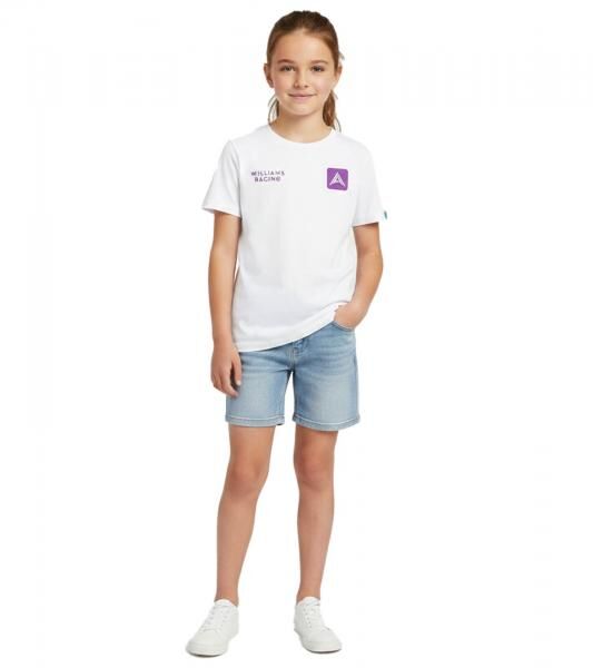 sportliches PUMA x Williams F1 Albon Formel 1 Kinder Kurzarm-Shirt Sport-Shirt aus Baumwolle 701227495 001 Wei&szlig;