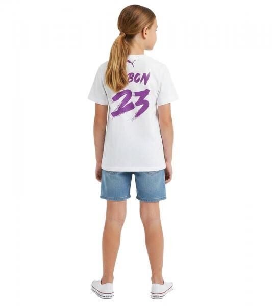sportliches PUMA x Williams F1 Albon Formel 1 Kinder Kurzarm-Shirt Sport-Shirt aus Baumwolle 701227495 001 Wei&szlig;