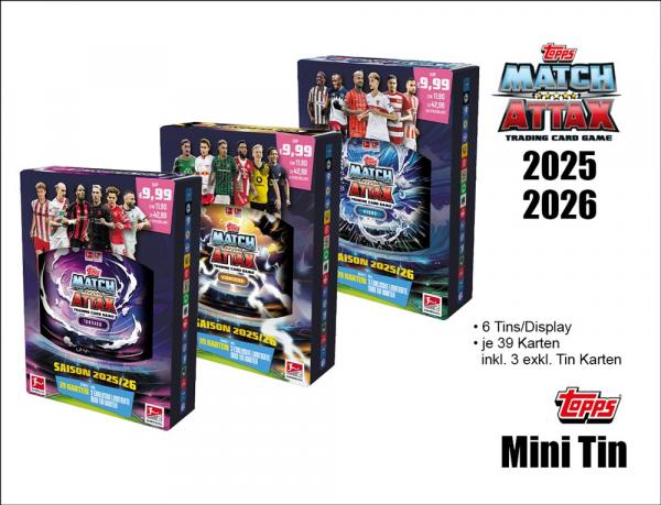 Topps Match Attax Bundesliga 2025/2026 &ndash; MINI TIN - 3-fach sortiert
