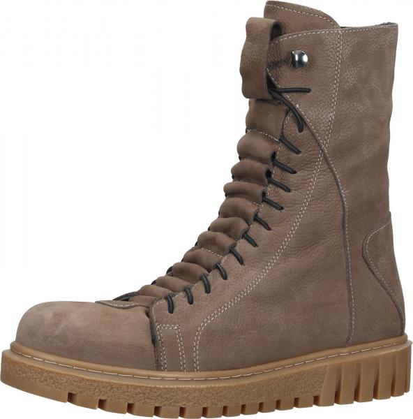 Trendige LAZAMANI Stiefelette Schn&uuml;rschuhe f&uuml;r Damen 68.039 taupe Beige