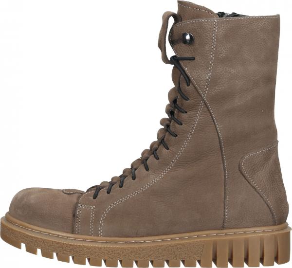 Trendige LAZAMANI Stiefelette Schn&uuml;rschuhe f&uuml;r Damen 68.039 taupe Beige