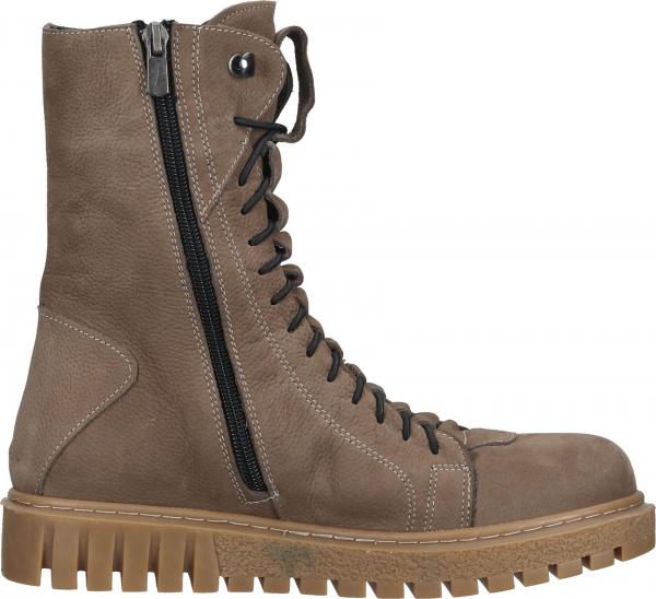 Trendige LAZAMANI Stiefelette Schn&uuml;rschuhe f&uuml;r Damen 68.039 taupe Beige