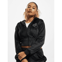 weicher Rocawear Damen Hoodie Kordelzug Taschen Schwarz