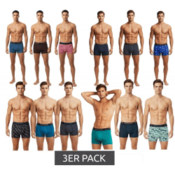 3er Pack SCOTCH & SODA Herren Boxershorts mit Baumwoll-Stretch Unterwäsche Unterhose SSSP25M166645 Blau, Bunt, Schwarz, Rot
