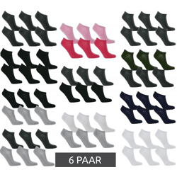 6 Paar TASTIQ Damen-Socken Kinder-Socken Sneaker-Socken schlichte Baumwoll-Socken in Geschenkbox Sport-Socken Grau, Schwarz, Weiß, Blau, G