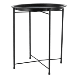Beistelltisch rund, schwarz, ca. 42cmH