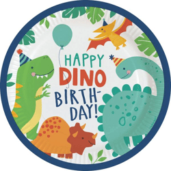 Dino-Mite - 8 plates round - 23 cm