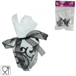 Gift box black 5 cm set of 6
