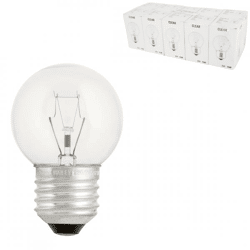 Glühbirne Kugel transparent E27 230V 15W