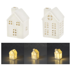 LED House, White, Set of 3 in a Display Box