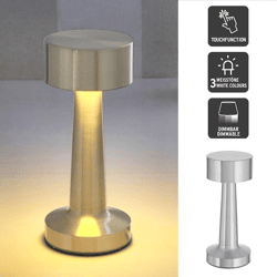 LED Tischleuchte TOUCH, silber, USB, ca. 21cmH