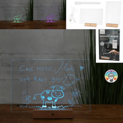 LED USB Message Board, Acrylic, Multicolored, Approx. 30x20 cm