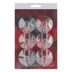 Saughaken, Metall, 6er Set, 5cmD