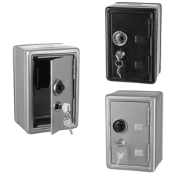 Money box safe, 2/s, approx. 12x18cm