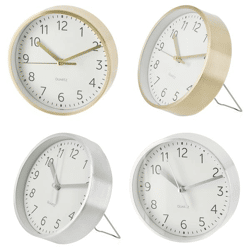 Wanduhr Aluminium, 2/s, 15cmD