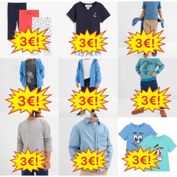 3,00 €/Stück Kinderbekleidung Mix Kategorie A, Neuware, verschiedene Größen von Babys bis Teenagern, ab 50 Stück, Lager Deutschland