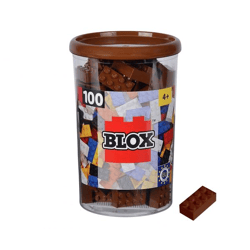 Androni - Blox 100 brown 8-piece building blocks in a tin