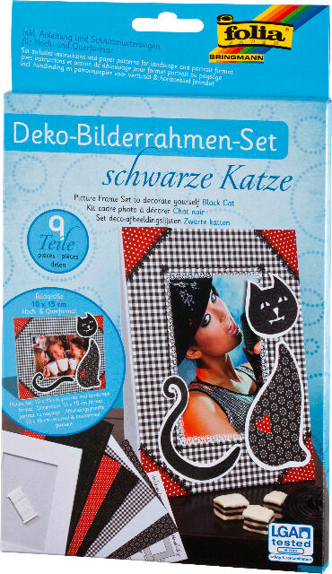 FOLIA - Bilderrahmen-Set SCHWARZE KATZE-9 Teile