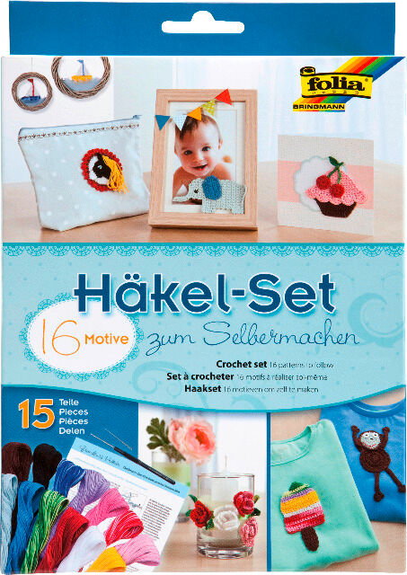 FOLIA - Crochet Set - 15 Pieces, 16 Designs to Make