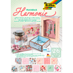 FOLIA - Motivblock HARMONIE, 24x34cm-26 Blatt, sortiert