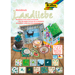 FOLIA - Motivblock LANDLIEBE, 24x34cm-26 Blatt, sortiert