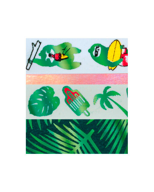 FOLIA - Washi-Tape 4er Set HOTFOIL IRISIEREND GR&Uuml;N-3x 15mmx5m + 1x 5mmx5m