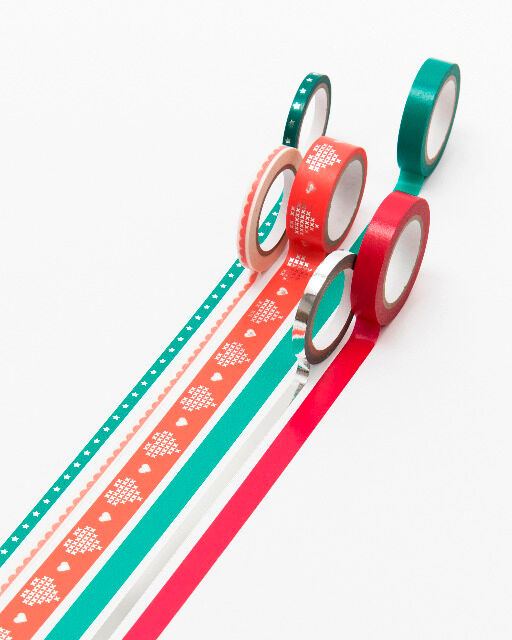 FOLIA - Washi-Tape 4er Set HOTFOIL SILBER III-3x 15mmx5m + 1x 5mmx5m