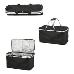 Basket, thermo, foldable, black, approx. 30l