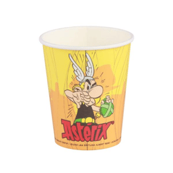 8 BECHER 250ML PLASTIC FREE ASTERIX® DIA 5.2 cm x 8.8 cm / DIA HAUT 7.5 cm
