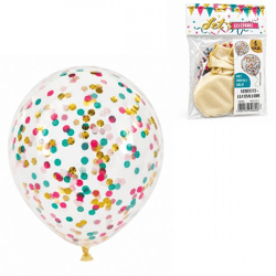 Ballon „Confetti Crystal“, 27,5 cm, 6 Stück