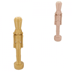 Statue Nussknacker ocker/rosa 16,5 cm 2 Stück sortiert