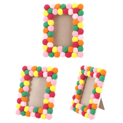 Pompom picture frame, for 10x15cm pictures