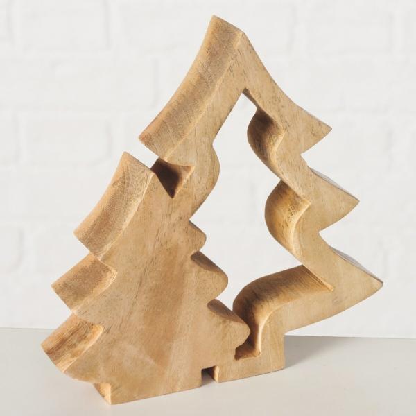 Boltze Figur „Tanne“ aus Mangoholz, 19 cm