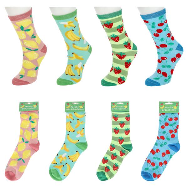 Damen Socken Fr&uuml;chte 4/s