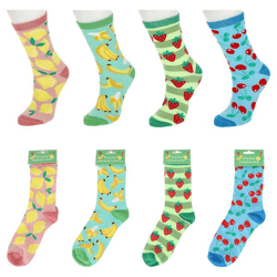 Damen Socken Früchte 4/s