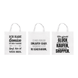 Shopping bag, white, 3/s, approx. 42x38cm